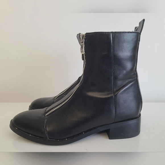 Design Lab‎ Ankle Double Zipper Boots, Black, Size 6.5M - Picture 4 of 9
